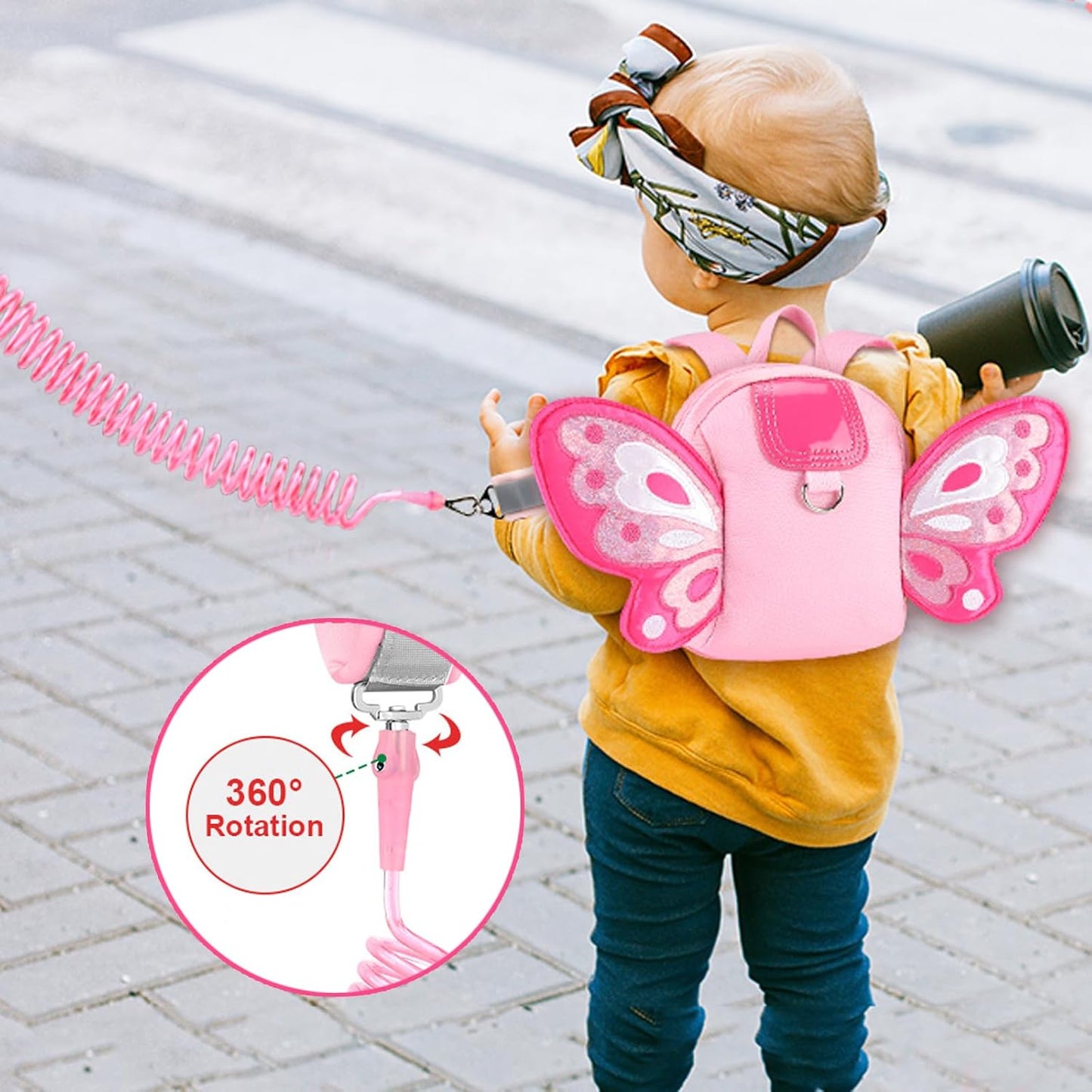 Accmor Toddler Harness Backpack Leash, Cute Dinosaur Backpacks with Anti Lost Wrist Link, Cute Mini Child Backpack Wristband Tether Strap and Protection Leashes for Boys Girls Aged 1-3 Years