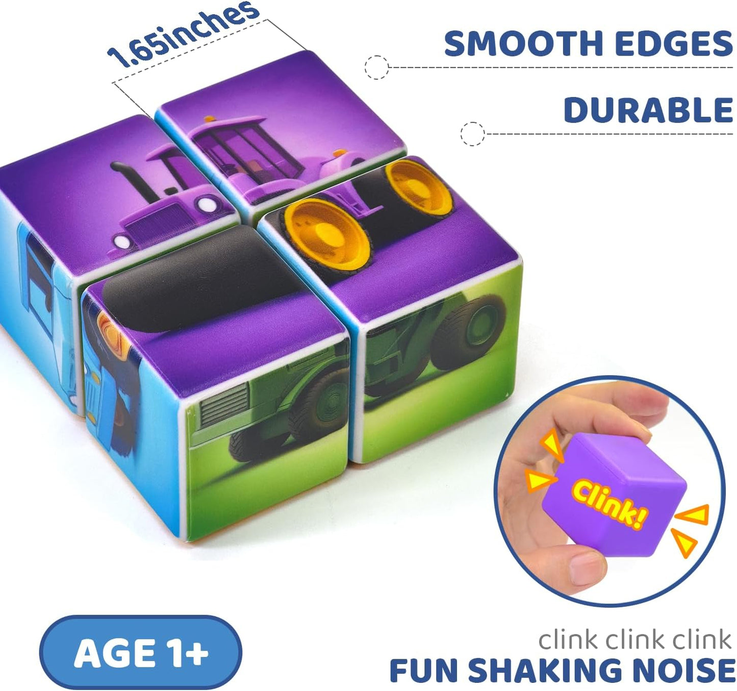 Pairez Toys Random 4 Sets of Magnetic Blocks for Toddlers, 4 Packs Total 16 PCS & 24 Patterns, Magnetic Puzzles for Kids 1-3, Preschool Learning Classroom Must Haves Puzzle Toys