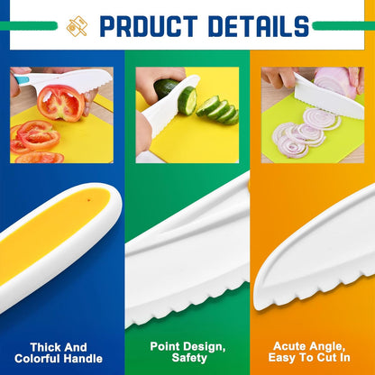 13 Pieces Montessori Kitchen Toys for Toddlers-Kids Cooking Sets Real-Toddler Toys Set for Real Cooking with Plastic Children Safe Knives Crinkle Cutter Kids Cutting Board