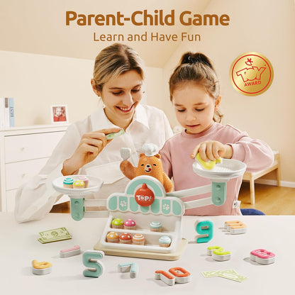 TOP BRIGHT Balance Math Game for Kids - STEM Toys for 3 Year Old Girls Boys Gifts, Balance Counting Toys Educational Kindergarten Preschool Learning Toys for Age 3 4 5
