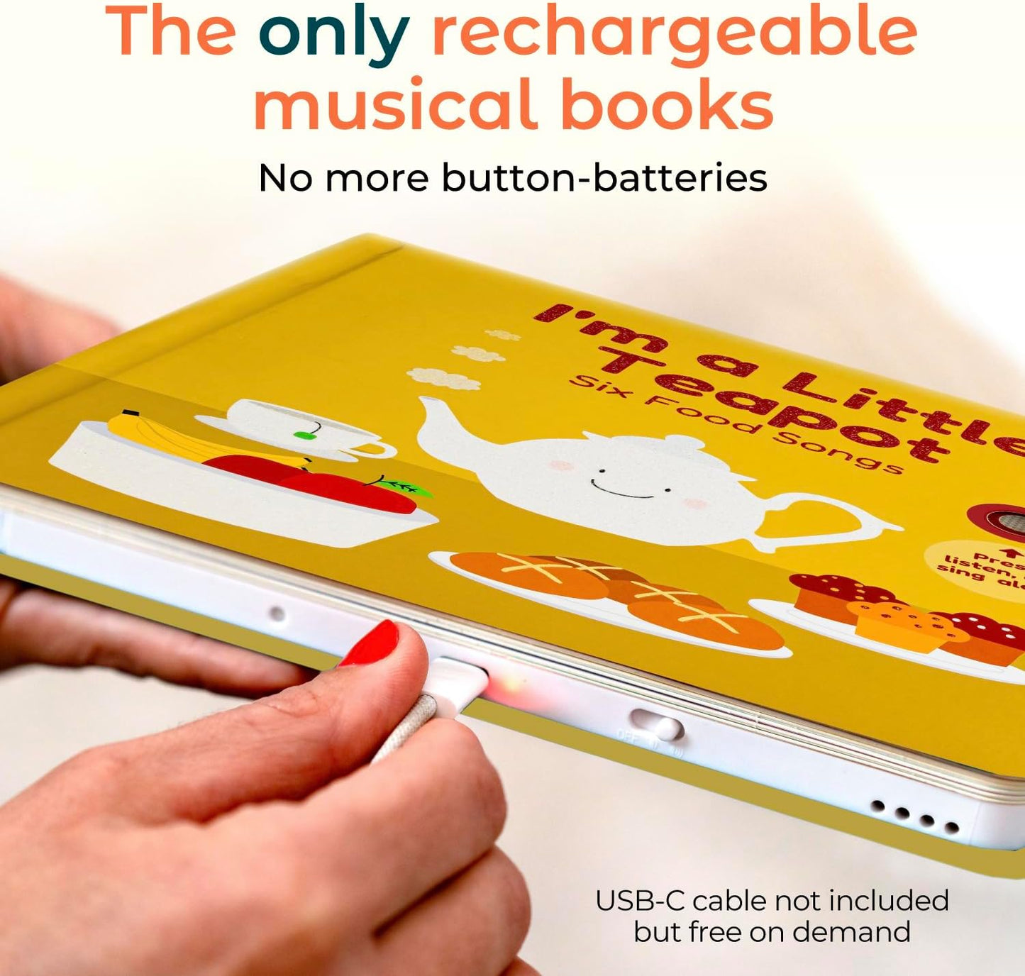 Cali’s Books Wind Down – USB-C Rechargeable Baby Book for Toddlers 1-3, Headphone Jack, Expert-Designed Bedtime Musical Book with Gentle Activities and Affirmations for a Calming Nightly Routine