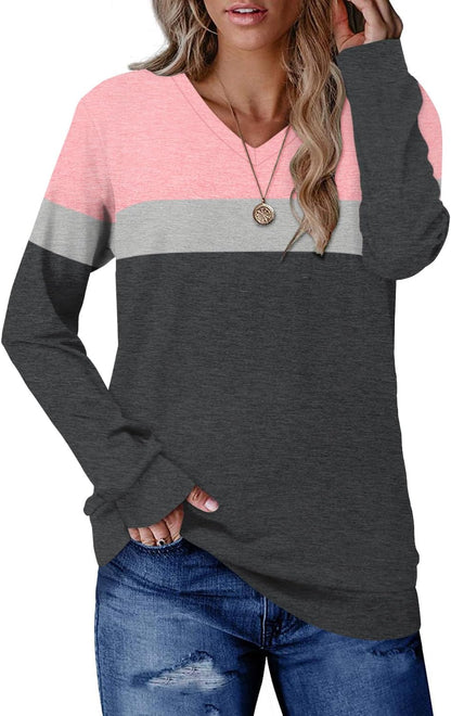 CRAZY GRID Womens Trendy Long Sleeve Shirts Casual Loose Soft Sweatshirt Fall Tops