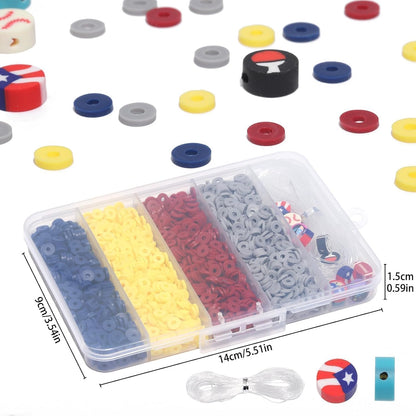 3500pcs Pink Clay Beads for Bracelets Making Kit, 6mm Heishi Polymer Flat Round Disc Clay Beads for Jewelry Making Pink