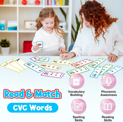 Blends & Digraphs Cards,Phonics Games,Learn to Read,Speech Therapy Toys for Toddlers Kids,Sight Word Games Spelling Reading Learning,Kindergarten Preschool Learning Activities,Educational Toy