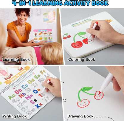 Huijing Montessori Preschool Learning Activities Busy Book - Workbook Activity Binder / Toys for Toddlers, Autism Learning Materials and Tracing Coloring Book
