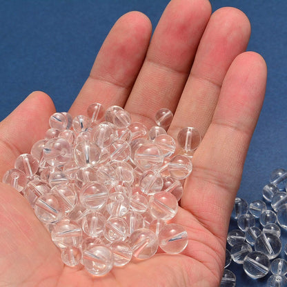 NCB 100pcs Original Natural Stone Beads Gemstone Round Loose Beads 6mm 8mm 10mm (Blue Aventurine, 6mm 100Beads) - Colors B