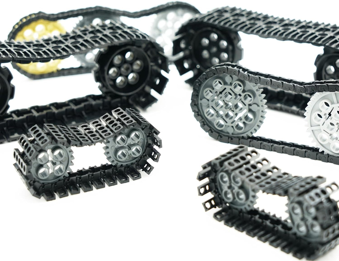 Pamvava Gears-Axles-Pins Sets Compatible with Technic-Parts Pieces-Motor, Car-Wheels-Tires Chain Link Connector Building Block Accessories Shock Absorber Steering Shaft Gearbox Gears Bricks