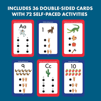 Educational Insights Hot Dots Preschool Prep Set – Toddler ABC Flash Cards with Interactive Pen, Preschool Learning Activities, Reading & Math Workbooks, Learn to Read for Kids ages 4+