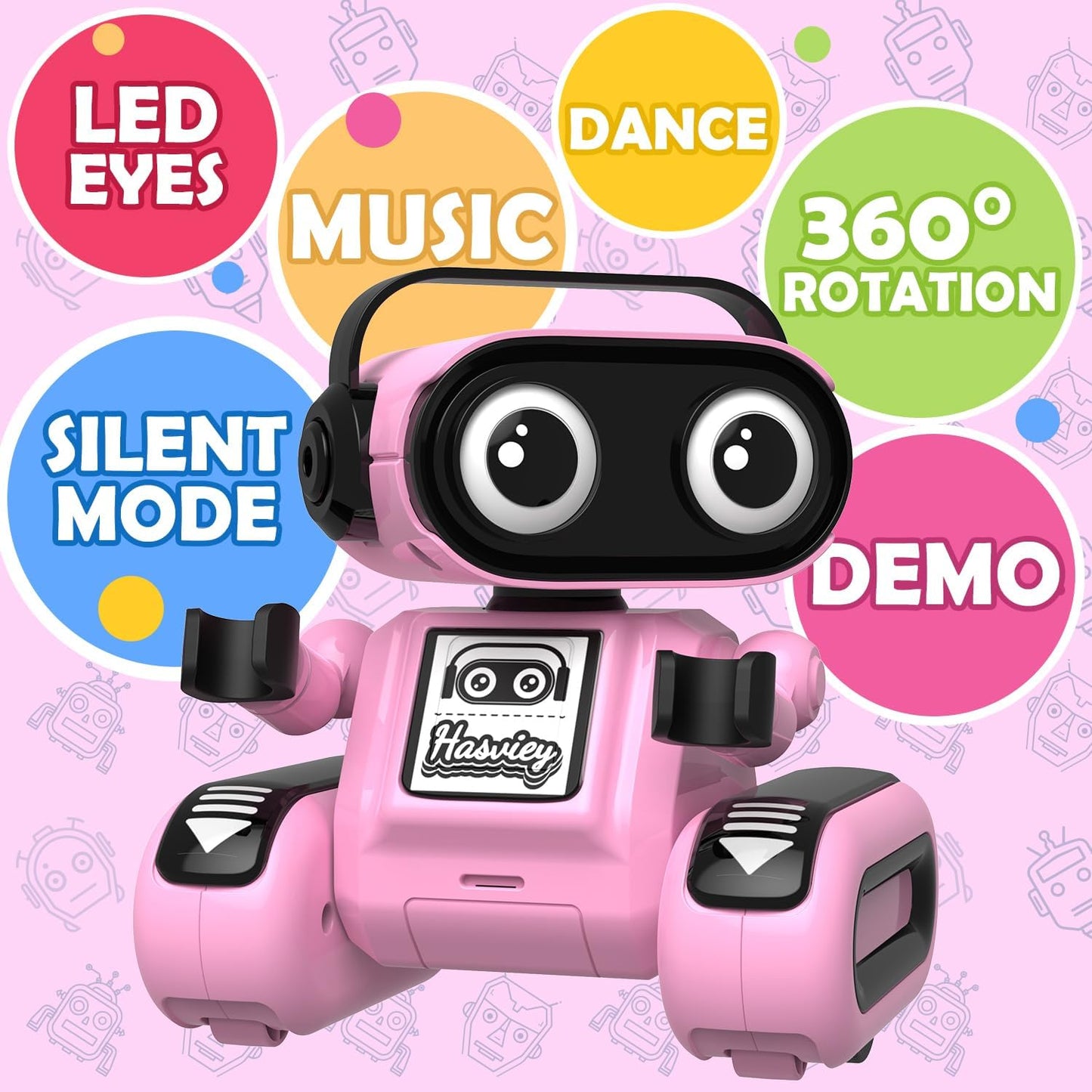 Robot Toys for Boys, Rechargeable Remote-Controlled Robot for Kids 6-8, RC Robots with Auto-Demo, Record, Repeat, Dance Moves, Music, Flexible Head & Arms, Gift Ideas for Birthday Xmas - Blue