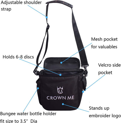 CROWN ME Disc Golf Starter Set,Disc Golf Set with 6 Discs, 1 Marker,1 Towel and Starter Disc Golf Bag Fairway Driver