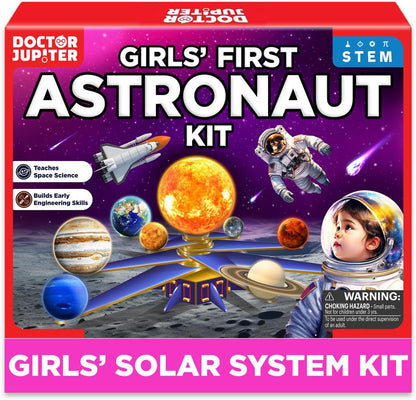 Doctor Jupiter Girls' First Astronaut Kit, Solar System Model STEM Project, Science Kit for Kids Age 5-7-8-10-12 Year Olds | Learning & Educational Space Toys