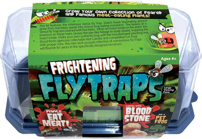 Toys By Nature Miniature Worlds Terrifying Venus Flytrap Terrarium Starter Kit for Kids and Adults, Watch Indoor Carnivorous Fly Traps Grow! Just Add Water! (Frightening Flytraps)