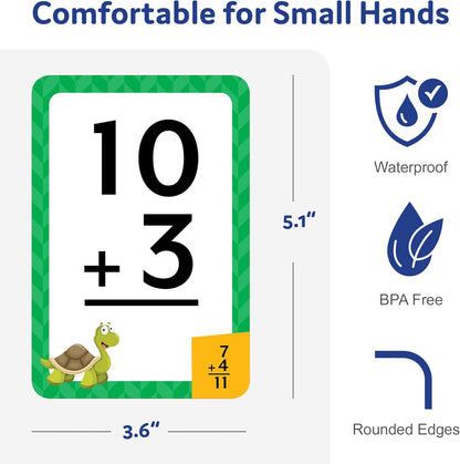 Head Start Flash Cards Set for Early Learning Activities, 140 Flashcards, Math Practice – Numbers, Addition, Multiplication, and Alphabet Cards, Ages 3+