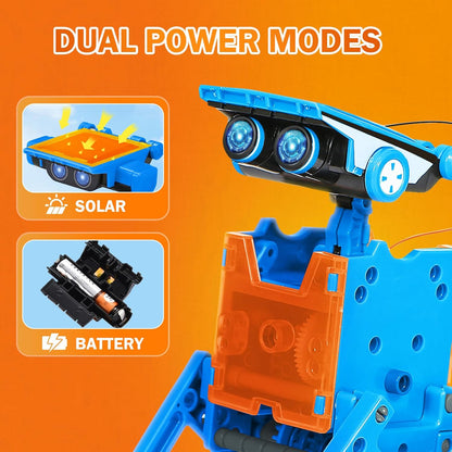 AESGOGO STEM Projects for Kids Ages 8-12, Solar Robot Science Building Kits, Birthday Gifts for 8 9 10 11 12-16 Year Old Boys Girls Teens, Robotics Powered by Sun or Battery(Not Include).