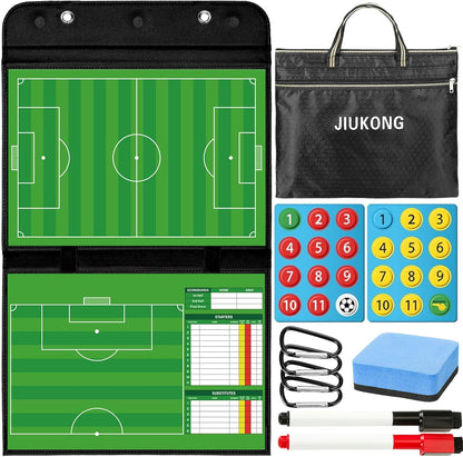 Magnetic Baseball Lineup Board for Dugout, 60 Magnets Coaching Clipboard with Dry Erase & Waterproof Bag – Dugout Organizer for Youth Baseball & Softball Coaches