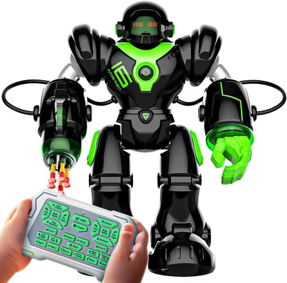 BEZGAR Robot Toys for Kids 3-12 Years Old - Big RC Robot Programmable Dancing with 22 Actions, Remote Control Emo Robots Supporting 78 Changing Expression Christmas Birthday Gift for Boys and Girls