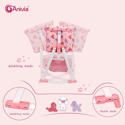 Anivia Stroller Toy Collection Doll Stroller Baby Doll Accessories for Toddlers 1-3Heart Design Gifts for Toddlers and Girls Toy Stroller