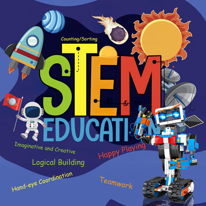 okk Robot Building Toys for Boys, STEM Projects for Kids Ages 8-12, Remote & APP Controlled Engineering Learning Educational Coding DIY Building Kit Rechargeable Robot Toy Gifts for Girls