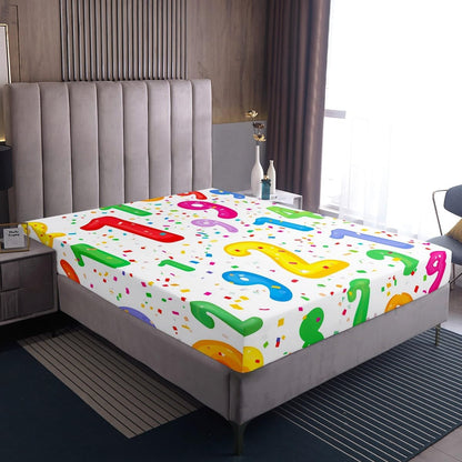 Chemistry Bed Sheets for Kids Teens Girls Boys,Chemical Experiment Fitted Sheet Twin,Science Themed Sheets for Math Lovers,Chemistry Lab Bedding Set,White and Black