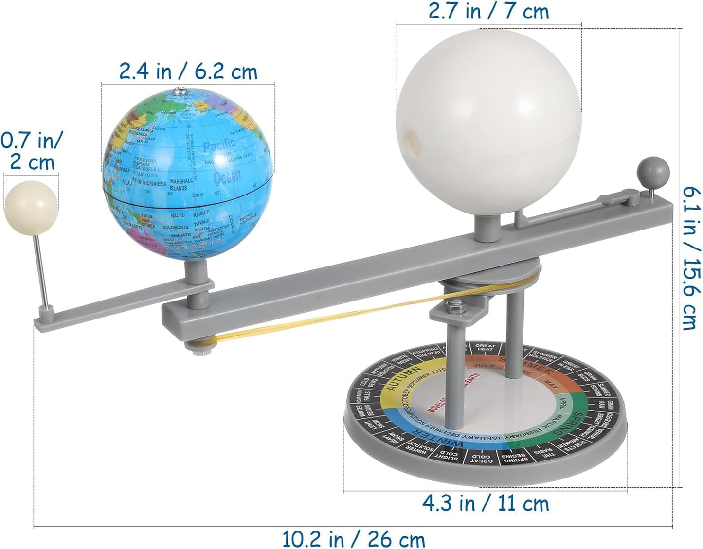 Alasum Sun-Earth-Moon Orbital Model, Astronomical Teaching Apparatus for Simulating Celestial Movements, Planetary Orbits for Science Educationducational Apparatus Planetarium Toy