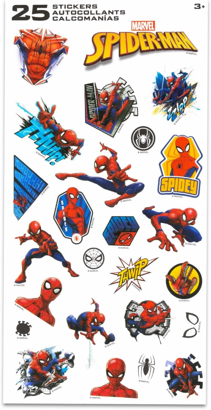 Marvel Amazing Spiderman Floor Puzzle - Bundle with 46 Piece Spidey and Friends Puzzle, Stickers and More | Spidey and His Amazing Friends Jigsaw for Kids, Toddlers, Boys, Girls