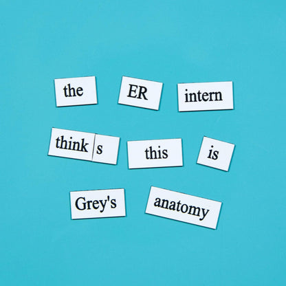 Physician Word Magnets Kit - Funny Nerdy Poetry Set for Medical Students & Residents - Ideal Cool M.D. & D.O. Gifts - Office Refrigerator-Magnetic White Board - Medicine or Pre-Med Students & Fellows