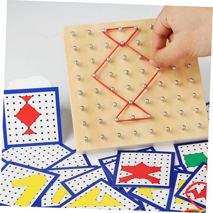 1Set Geoboard for Educational Pegboard for Primary Mathematics Shapes Creative Play for Classroom Home Learning Enhances Confidence Creativity