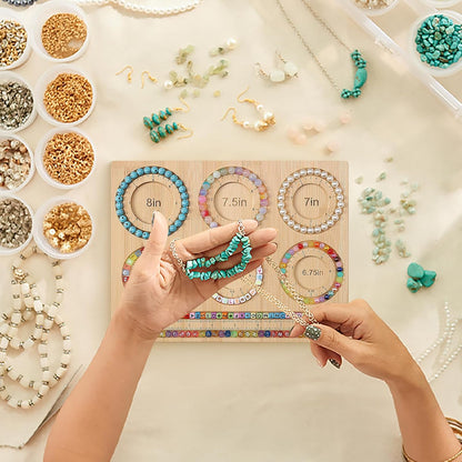 Petoysoso Bamboo Bead Board for Jewelry Making - Necklace and Bracelet Beading Board - Jewelry Making Supplies