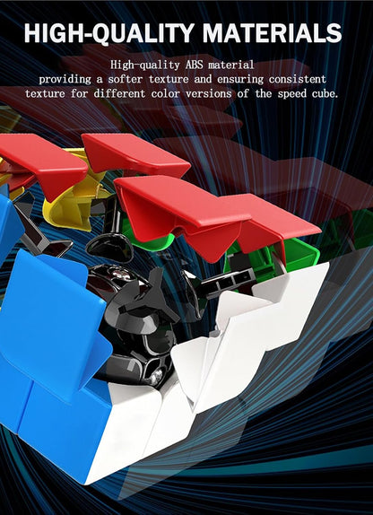 CFMOUR Speed Cube 3x3x3 - Moyu Meilong 3C, Stickerless Magic Cube 3x3, Fast Smooth Turning Vivid Colour 3D Puzzle Brain Toy Travel Games, Turns Quicker Than Original