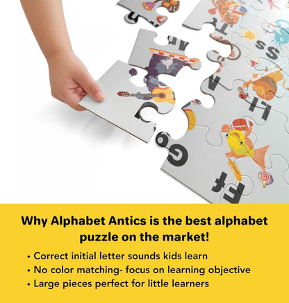 Animal Antics Alphabet Puzzles for Toddlers 3-5, ABC Puzzle, Toddler ABC Learning Toys, Preschool & Kindergarten Learning Toys for Kids