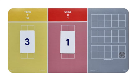 plavalmat® Multifunctional Math Mat Place Value Chart (Millions to 0.001 with fraction, decimal and percentage equivalents, units of metric measure and money)