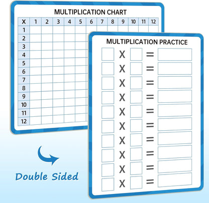Dry Erase Number Line Whiteboard, 9" x 12" 1-100 Number Double-Sided Math Practicing Chart, Homeschool Supplies，Educational Tools for Kids Students Classroom