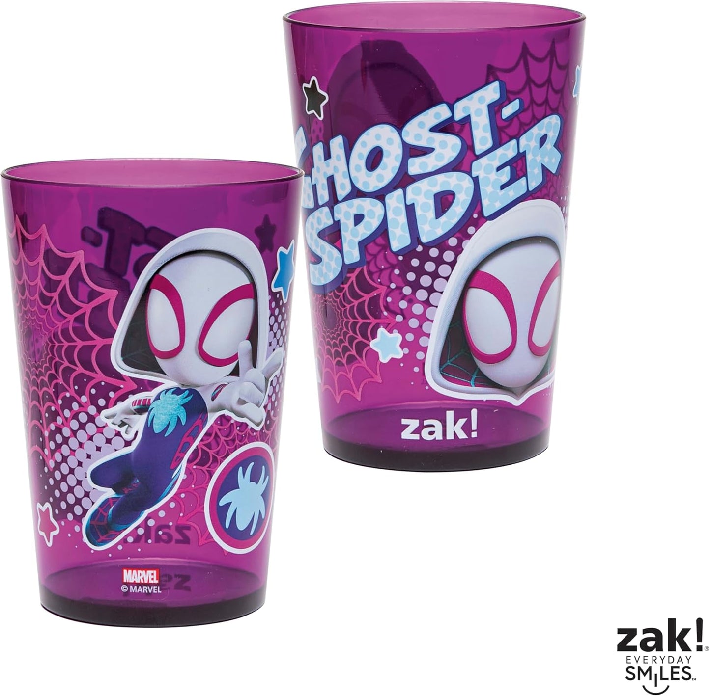 Zak Designs 14.5oz Disney Frozen 2 Nesting Tumbler Set Includes Durable Plastic Cups, Fun Drinkware is Perfect for Kids, 4pk (14.5oz, Anna & Elsa & Olaf)