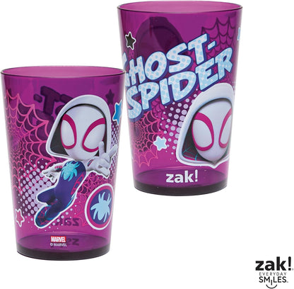 Zak Designs 14.5oz Disney Frozen 2 Nesting Tumbler Set Includes Durable Plastic Cups, Fun Drinkware is Perfect for Kids, 4pk (14.5oz, Anna & Elsa & Olaf)