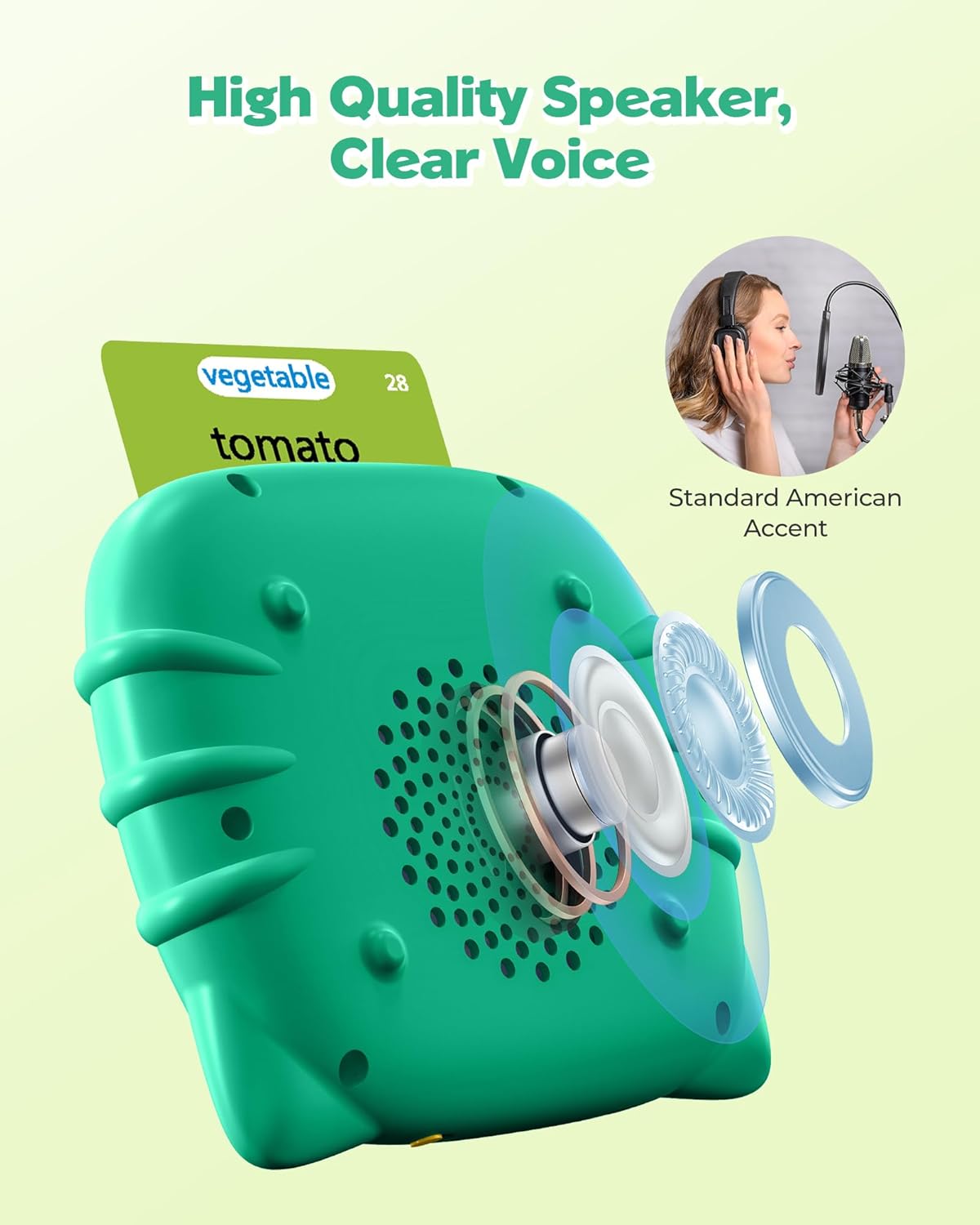 Airbition Talking Flash Cards for Toddlers 1 2 3 4 Year Olds, Montessori Language Learning Toys with 224 Words, Pocket Speech Therapy Toys, and Speech Development Educational Playthings for Children
