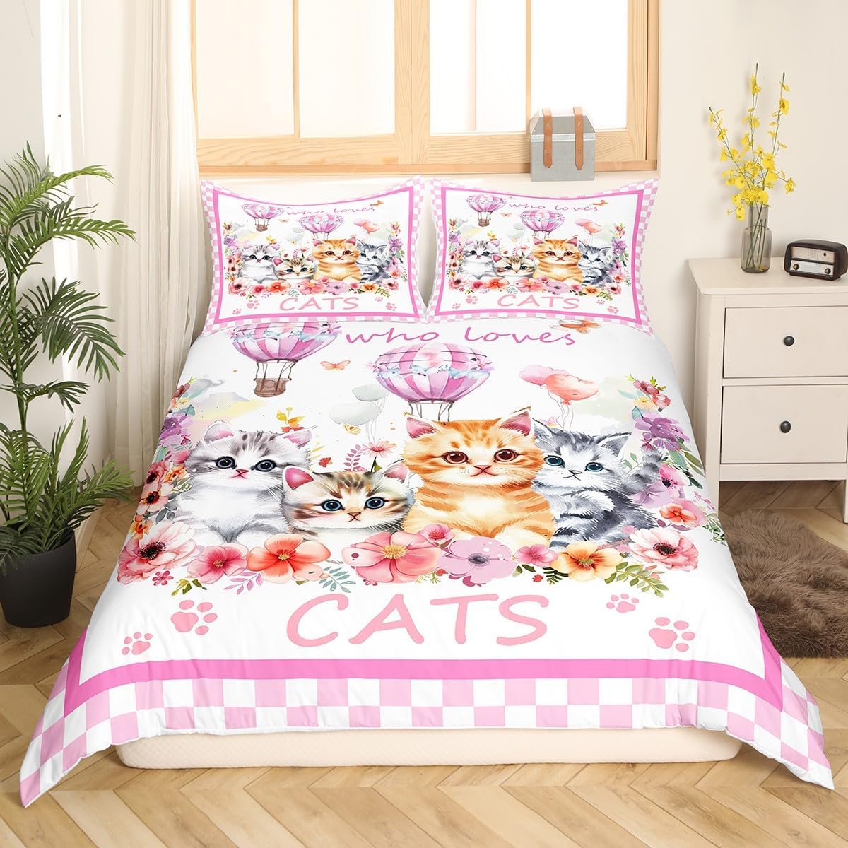 Drum Kit Duvet Cover,Kids Musical Instruments Bedding Set,Rock Music Comforter Cover for Boys Girls Room Decor,Neon Lighting Lightweight Bedspread Cover Twin Size with 1 Pillow Case(No Comforter)