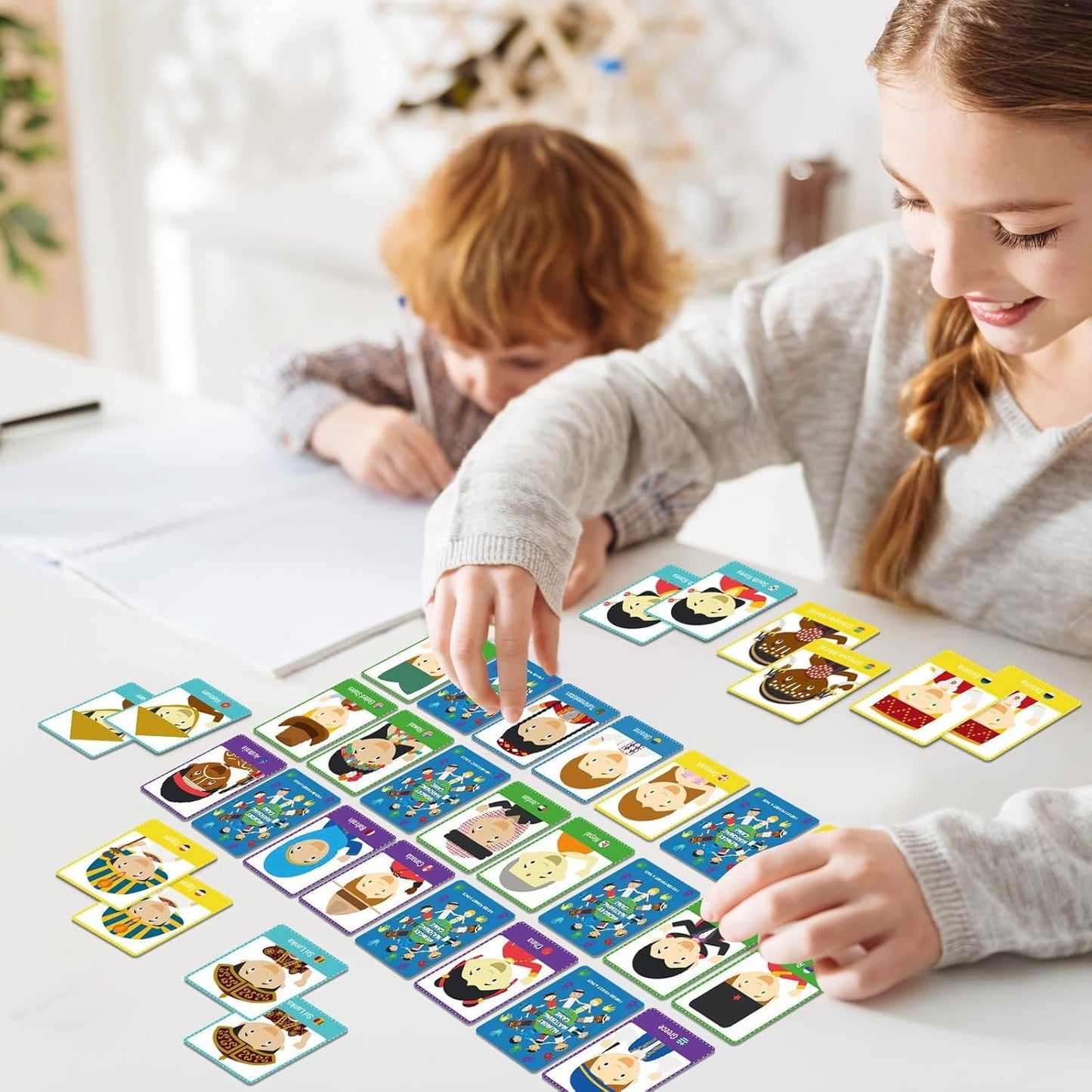 gisgfim 100 PCS Memory Matching Game Famous Paintings Concentration Memory Card for Adults Learning Educational Game A Fun & Fast Artworks Theme Matching Games