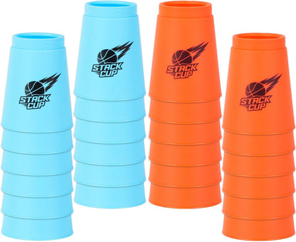 SEISSO Quick Stacking Cups, Stacking Cup Set Classic Stack Training Game Toys,12PCS Purple Stacking Cup Set for Boys Girls Kids