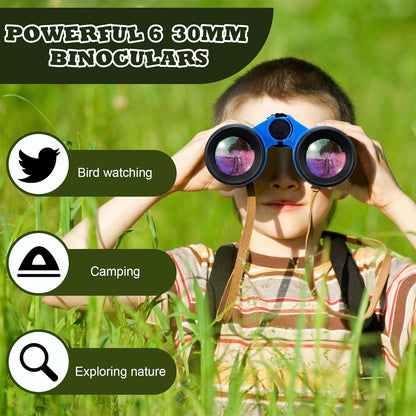 Libima 24 Pcs Binoculars Bulk Educational Compact Binoculars with Neck String Telescope for Learning Bird Watching Camping Hiking Travel Safaris Birthday Gifts(Green)