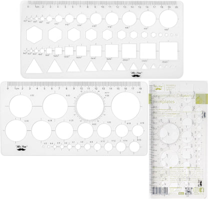 Mr. Pen Circle Templates - Large & Small Sizes, Circle Stencil & Ruler for Drafting & Drawing