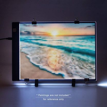 SevenFish B4 Diamond Painting Tools LED Light Box, Ultra-Thin Adjustable Brightness Diamond Art Light Board Light Pad for Tracing, Drawing, Sketching, Animation, Stenciling, 5D Diamond Painting
