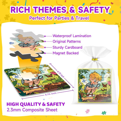 24 Pack Easter Party Favors for Kids, Magnetic Puzzle Books Bulk for Toddlers 3-5 & Kids 4-8, Goodie Bag Stuffers, Classroom Prizes, Birthday Return Valentine’s Day Gifts, Travel