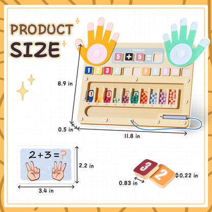 TOP BRIGHT Preschool Learning Toys for Toddlers 3-4, Montessori Toys for 3-5 Year Old Boys Girls Birthday Gifts, Educational Number Blocks Math Manipulatives