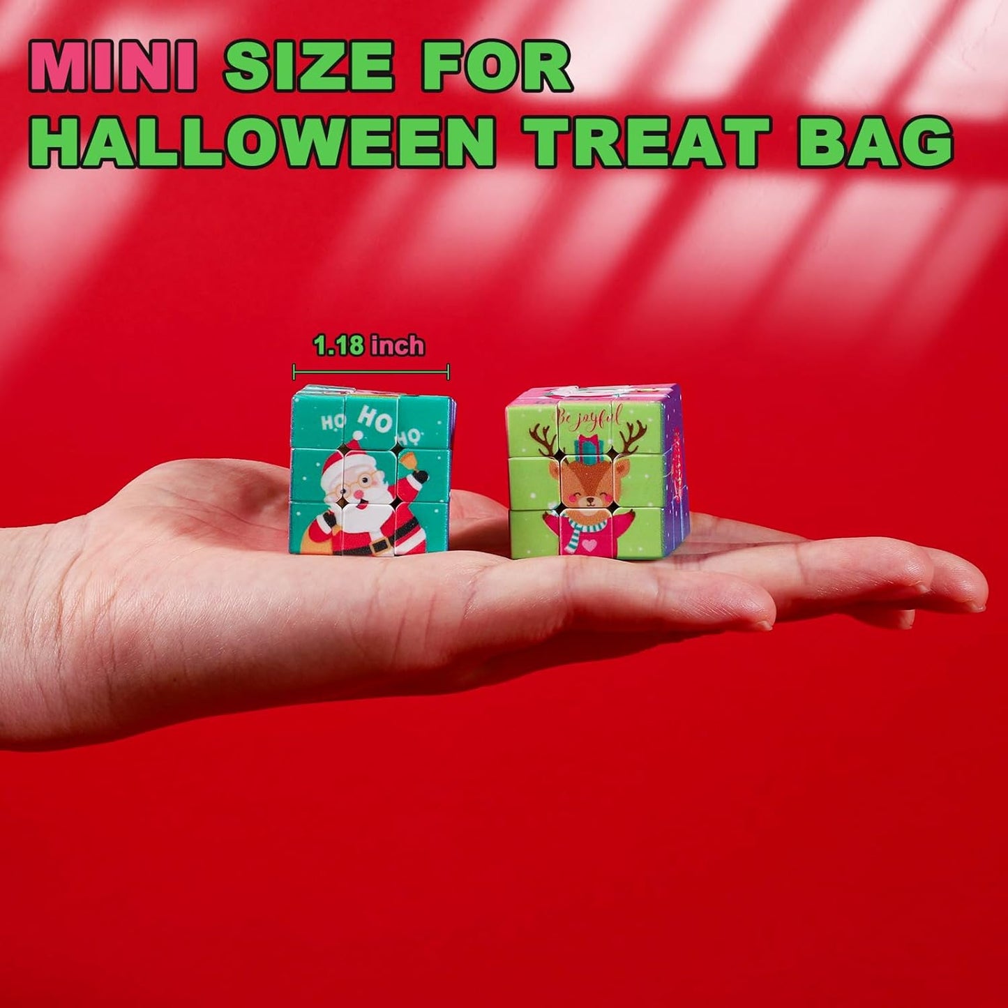 48 Pack Mini Cube Bulk, 1.18 Inch 3x3x3 Small Puzzle Cubes Set, Birthday Party Favors, Classroom Rewards Prizes, Stocking Stuffers, Easter Basket Fillers for Kids