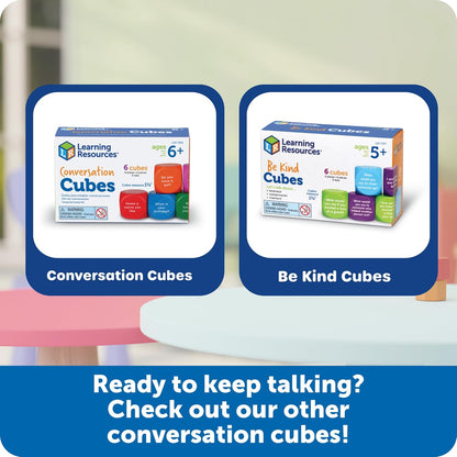 Learning Resources Conflict Resolution Cubes - Conversation Starter Cubes, Therapy Games for Kids, Social Skills Cards, Social Emotional Learning Games, Table Questions for Family Dinner