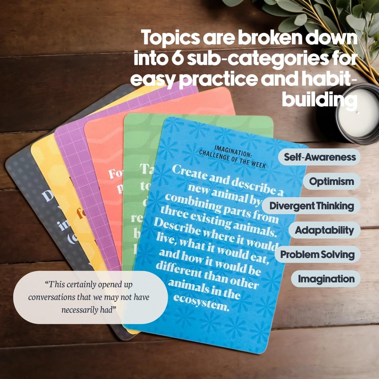 Building Resilience 52 Challenge Conversation Cards for Kids & Parents | SEL Emotional Intelligence | Social Emotional Learning Activities | Life Skills Classroom Must Haves | Teachers & Counselors