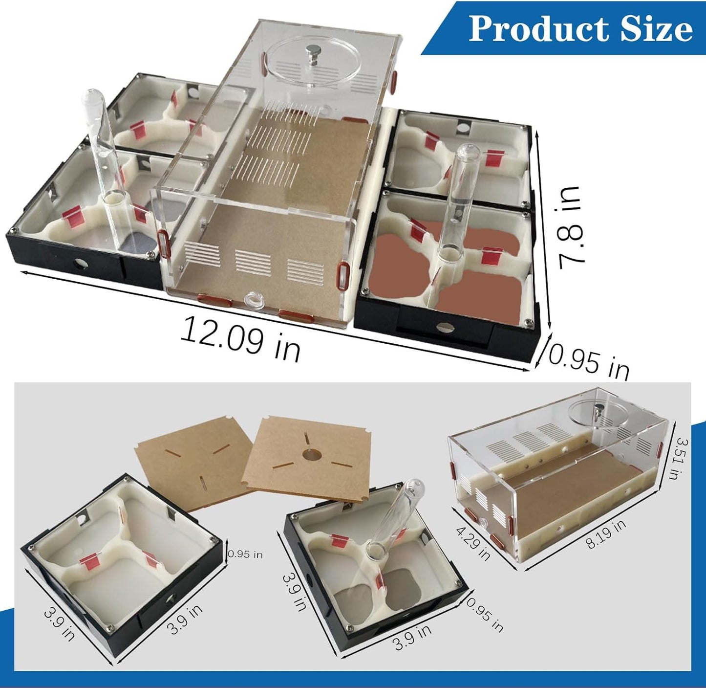 Ant Farm Nest Science DIY Terrarium Kit Care for Live Ants Ant Habitat with Water Tower Nurturing Room and Comprehensive Observation