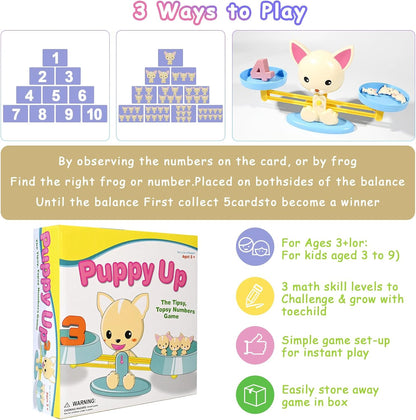 Frog Balance Counting Toys, Cool Math Learning Games for Boys and Girls, Educational Number Preschool Toy, Fun Children's Gift STEM Math Games for Kids Age 3+ (63 PCS)