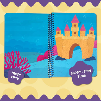 Stick4Ever Jelly Sticker Book - for Kids - Waterproof, Easy to Clean Reusable Sticker Book for Toddlers- Reusable Road Trip Activities for Kids - Stocking Stuffers for Toddlers (Wonderland)