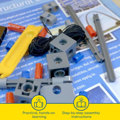 Thames & Kosmos | Structural Engineering: Bridges & Skyscrapers | Science & Engineering Kit | Build 20 Models | Learn about Force, Load, Compression, Tension | Parents' Choice Gold Award Winner, Blue